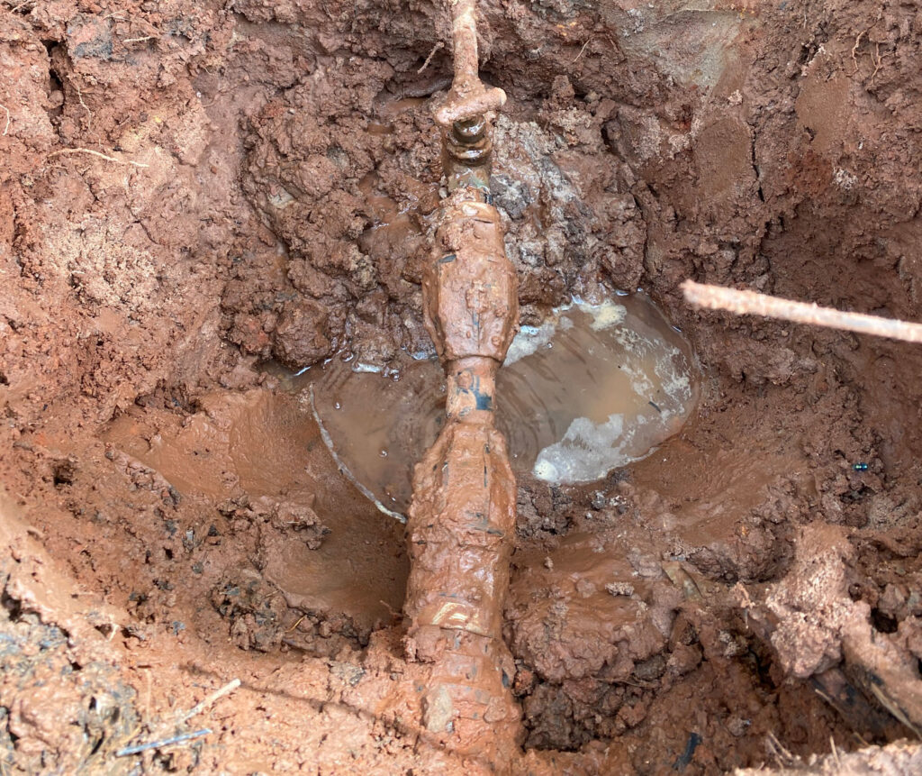 Water Leaking From A Pipe In Darwin